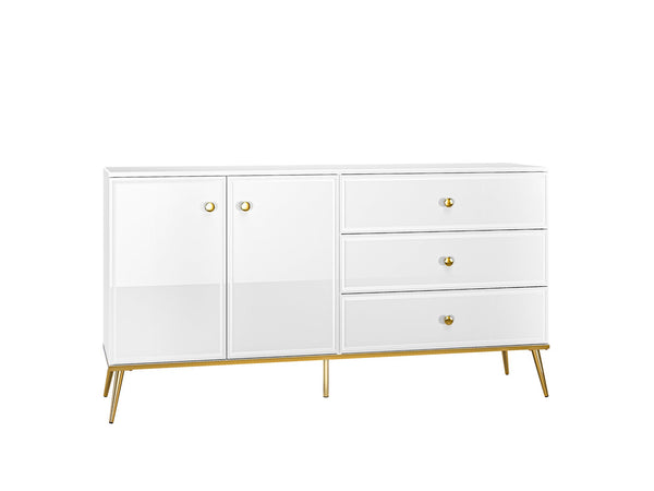 Kommode – GOLDIN – Moderne Hochglanz-Kommode mit Schubladenauszug und Soft-Close