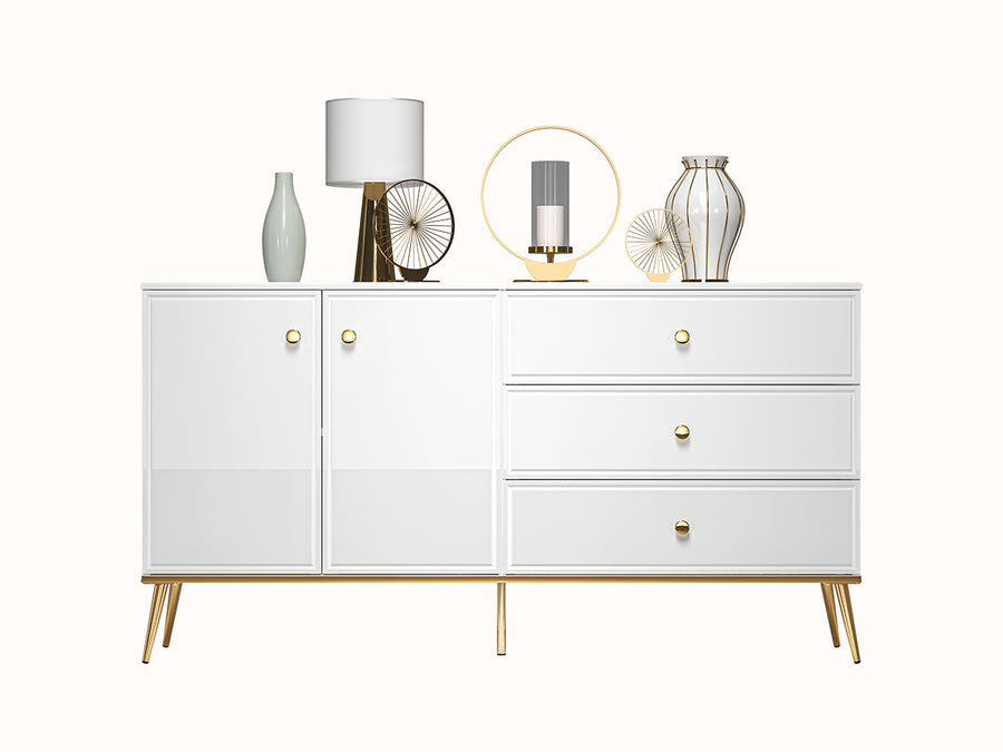 Kommode – GOLDIN – Moderne Hochglanz-Kommode mit Schubladenauszug und Soft-Close