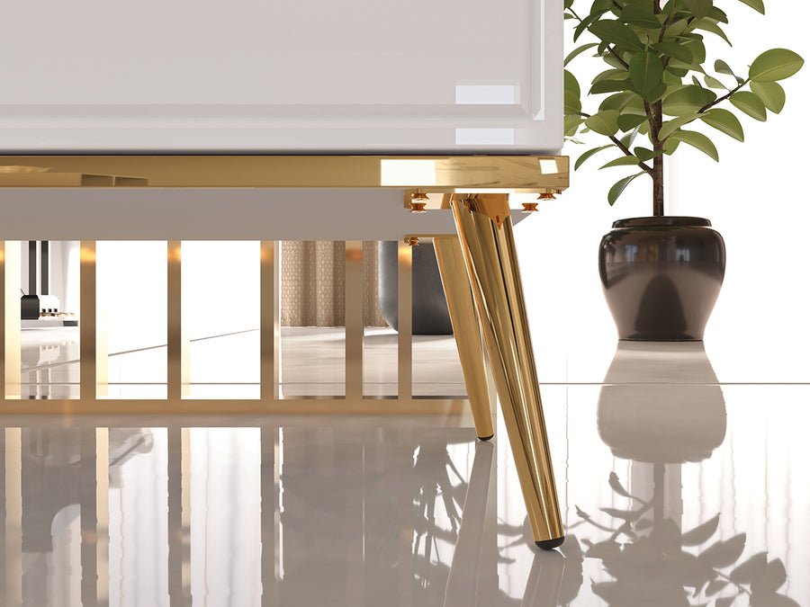 Kommode – GOLDIN – Moderne Hochglanz-Kommode mit Schubladenauszug und Soft-Close