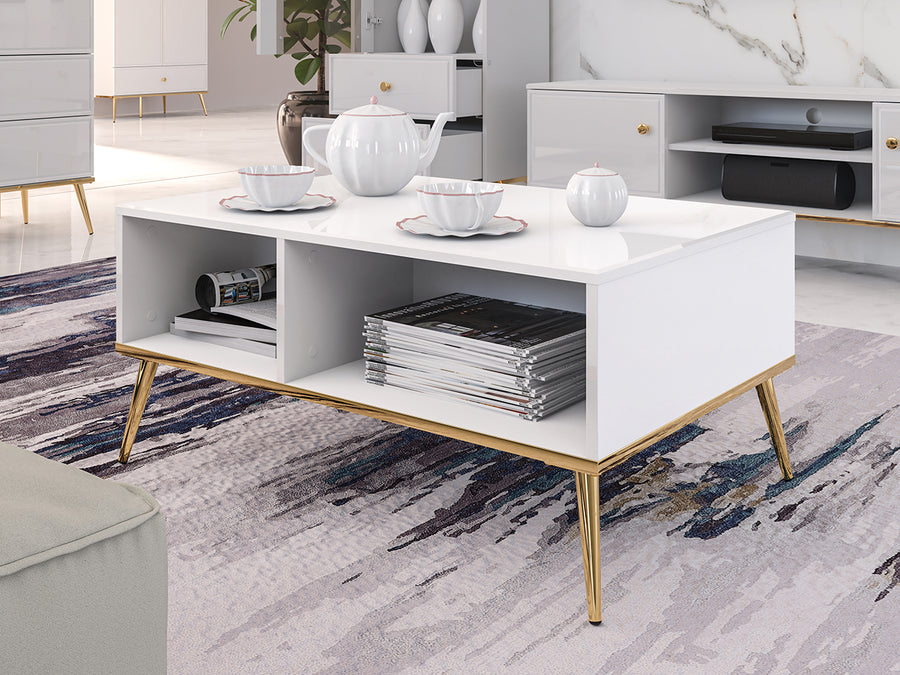 Couchtisch – GOLDIN 08 – Moderner Wohnzimmertisch mit Hochglanzfront