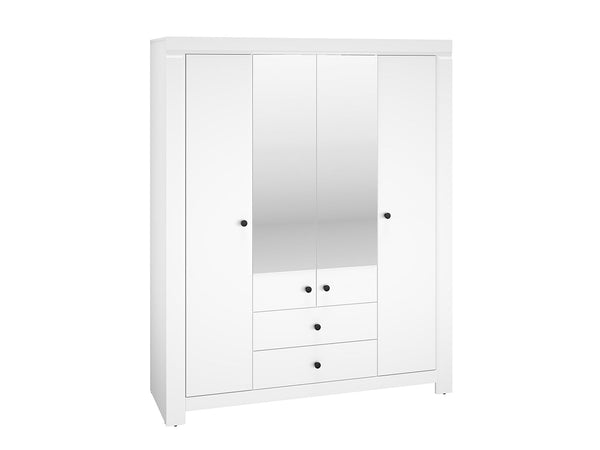 LAHTI 02 Kleiderschrank – 163 cm – Moderner Schrank mit Schubladen und Soft-Close-Funktion