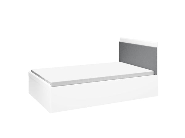 LAHTI 15 Bett – 127 cm – Modernes Bett mit weißer Front