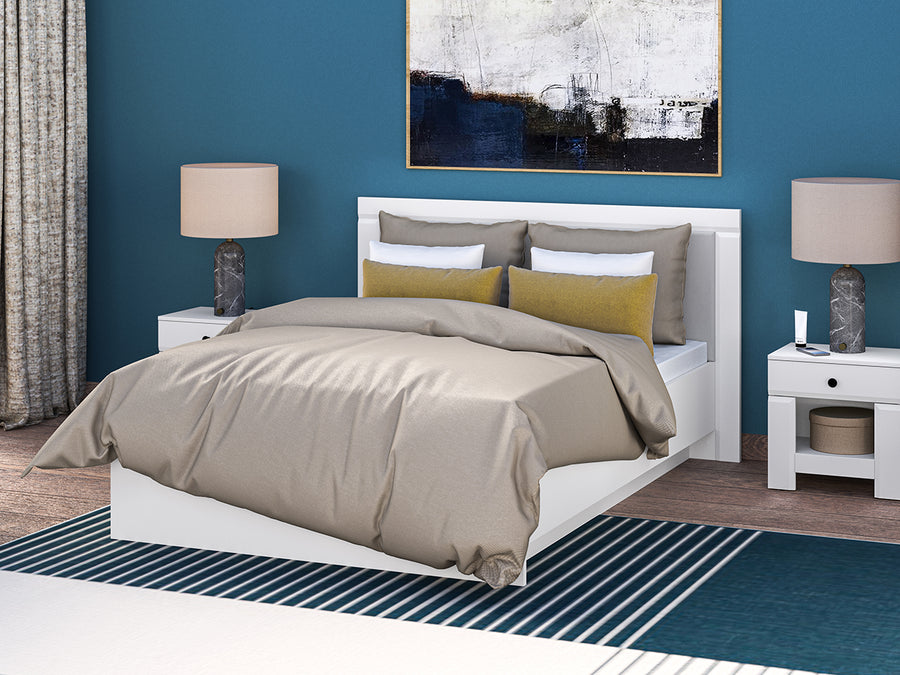 Bett – LAHTI 16 – Elegantes Design mit praktischem Stauraum Ohne Matratze