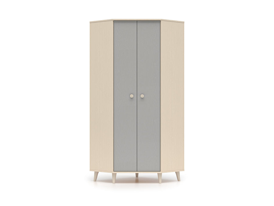 Kleiderschrank – MEVEL 01 – Moderner Drehtürenschrank mit Stauraum