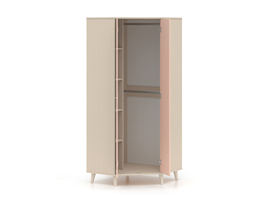 Kleiderschrank – MEVEL 01 – Moderner Drehtürenschrank mit Stauraum