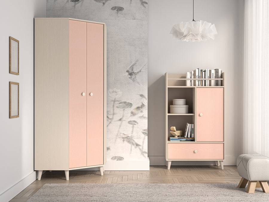 Kleiderschrank – MEVEL 01 – Moderner Drehtürenschrank mit Stauraum