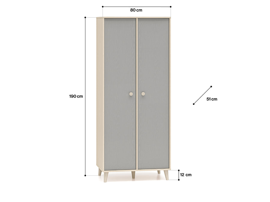 Kleiderschrank – MEVEL 02 – Eleganter Kleiderschrank für moderne Räume