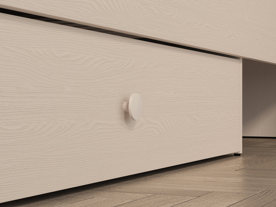 Bett – MEVEL 08 – Modernes Einzelbett mit Polsterkopfteil