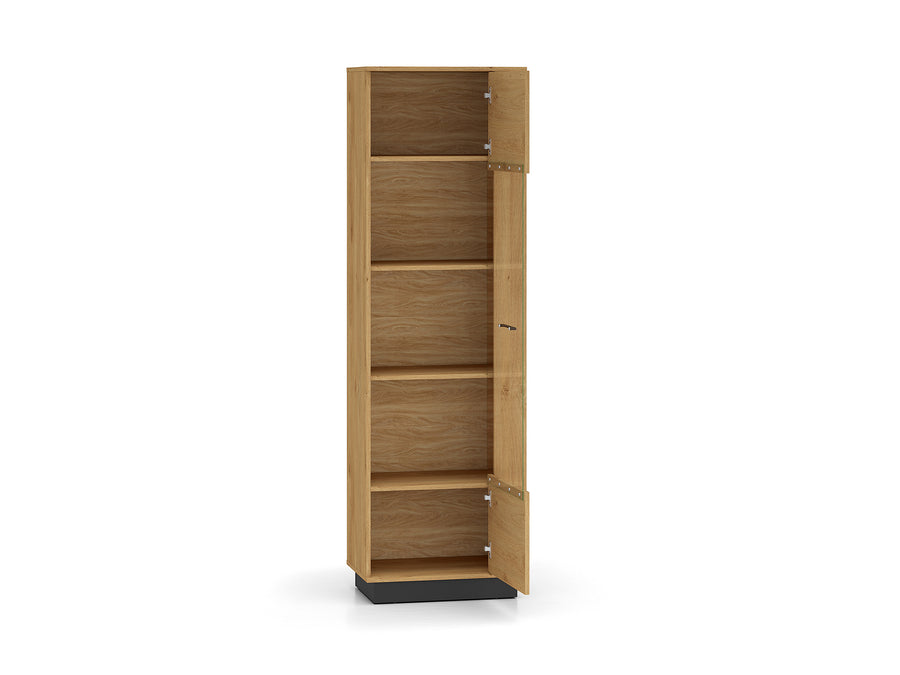 Standvitrine – MODESTO 02 – Elegante Holzoptik für Ihr Wohnzimmer