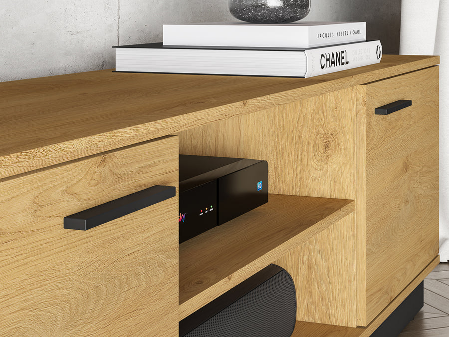 TV-Lowboard – MODESTO 06 – Moderne TV-Bank mit durchdachtem Stauraum