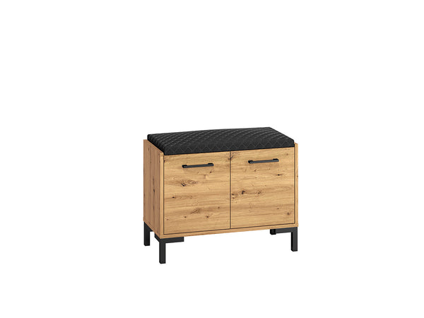 NEVIO 04 Schuhschrank – 54 cm – Kompakte Schuhkommode mit Holzoptik