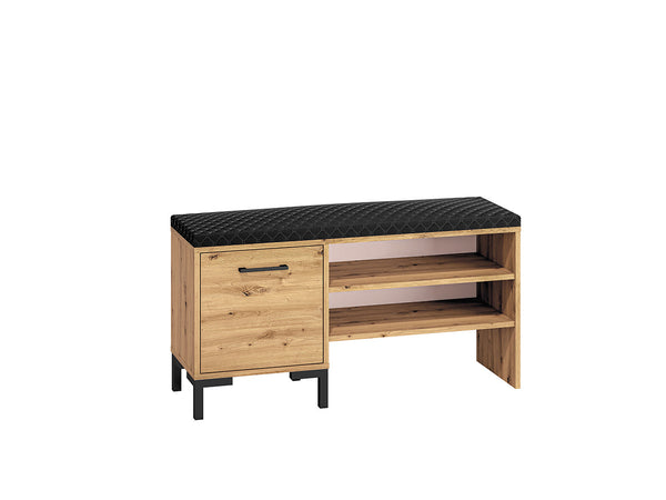 NEVIO 05 Schuhschrank – 105 cm – Breite Schuhkommode mit Holzoptik