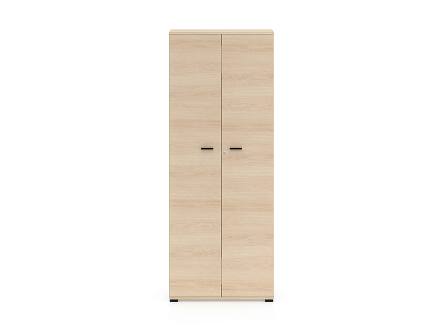 Büroschrank – ODELIS 01 – Abschließbarer Aktenschrank in hellem Holz-Design