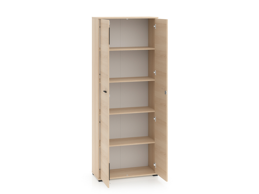 Büroschrank – ODELIS 01 – Abschließbarer Aktenschrank in hellem Holz-Design
