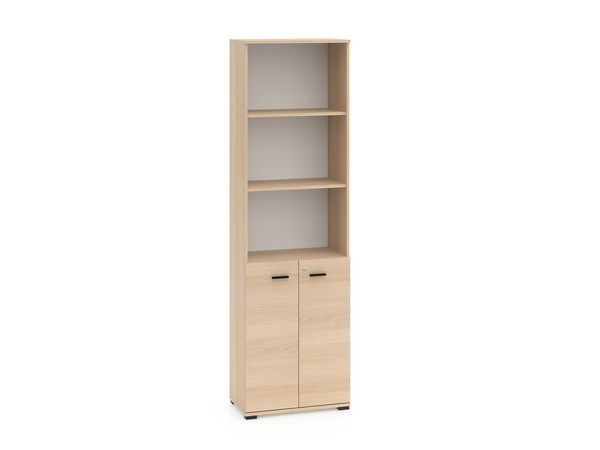 Büroregal – ODELIS – Funktionales Regal mit verschließbarem Stauraum