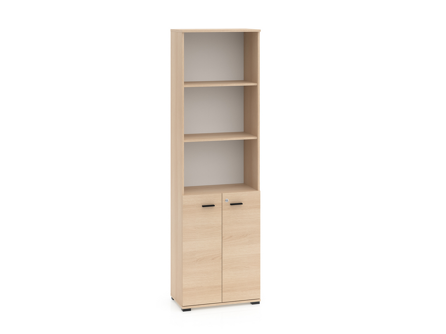 Büroregal – ODELIS – Funktionales Regal mit verschließbarem Stauraum