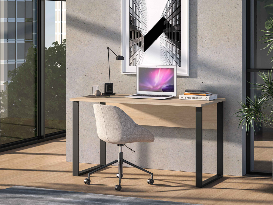 Schreibtisch – ODELIS 08 – Ergonomischer Arbeitstisch mit modernem Metallgestell