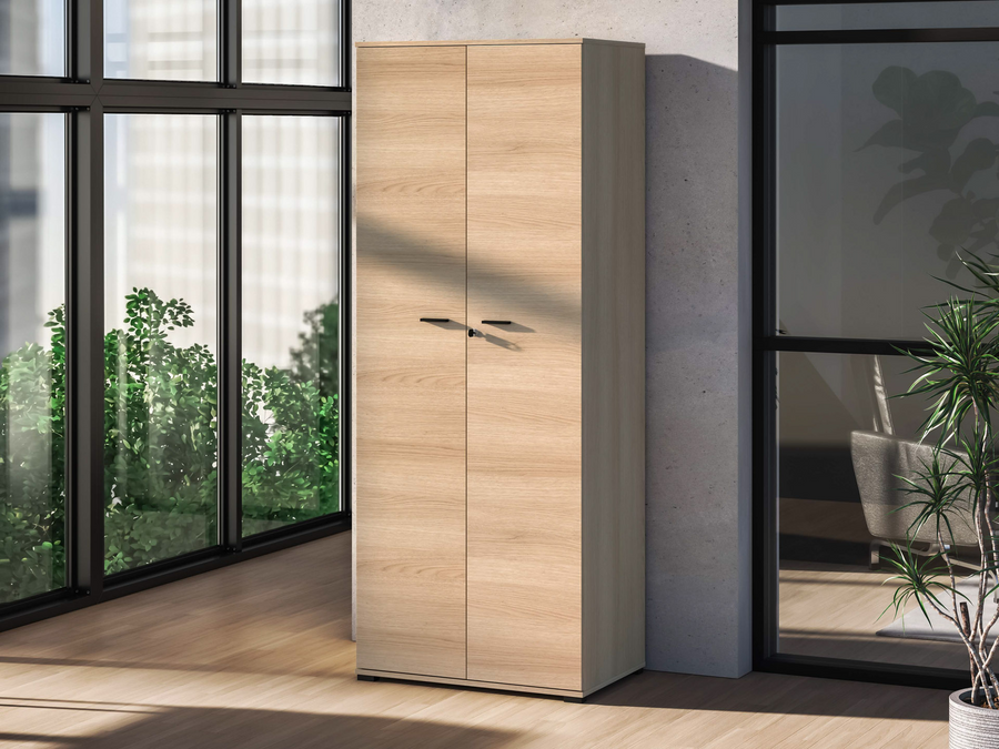 Kleiderschrank – ODELIS 10 – Abschließbarer Büroschrank mit Kleiderstange