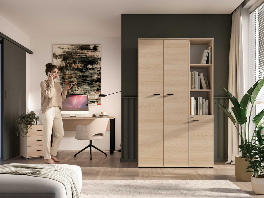 Kleiderschrank – ODELIS 10 – Abschließbarer Büroschrank mit Kleiderstange