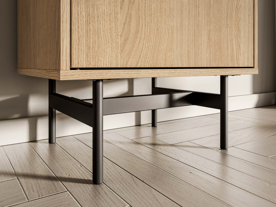 Vitrine – REYNOS 02 – Elegantes Stauraumwunder in natürlicher Holzoptik