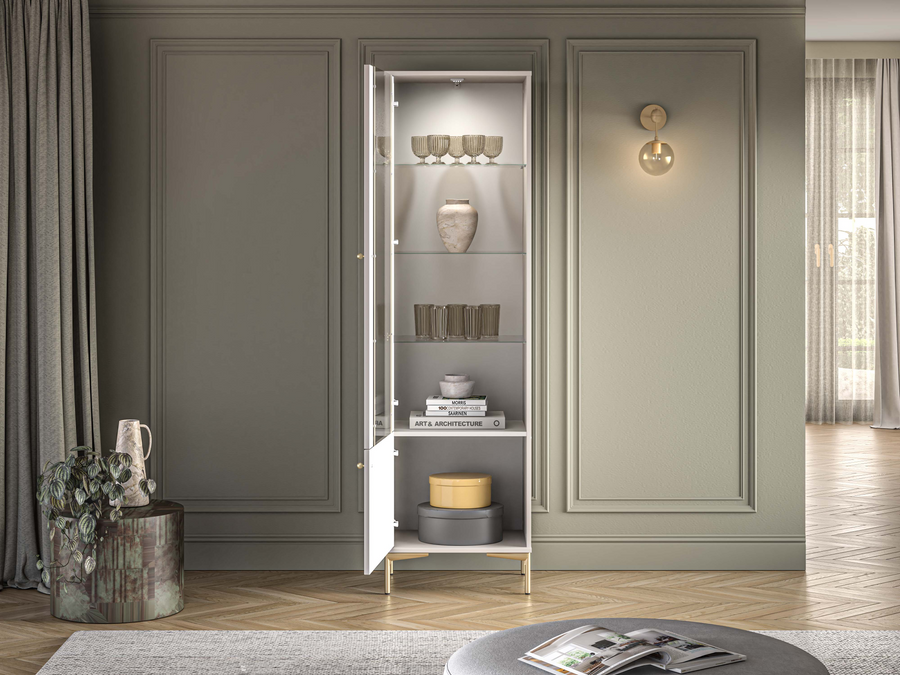 Vitrine – SANDRO 02 – Elegante Stauraumlösung für Ihr Zuhause