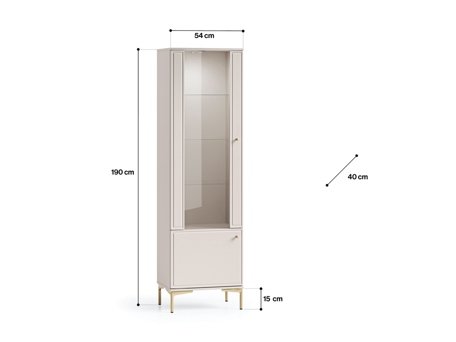 Vitrine – SANDRO 02 – Elegante Stauraumlösung für Ihr Zuhause