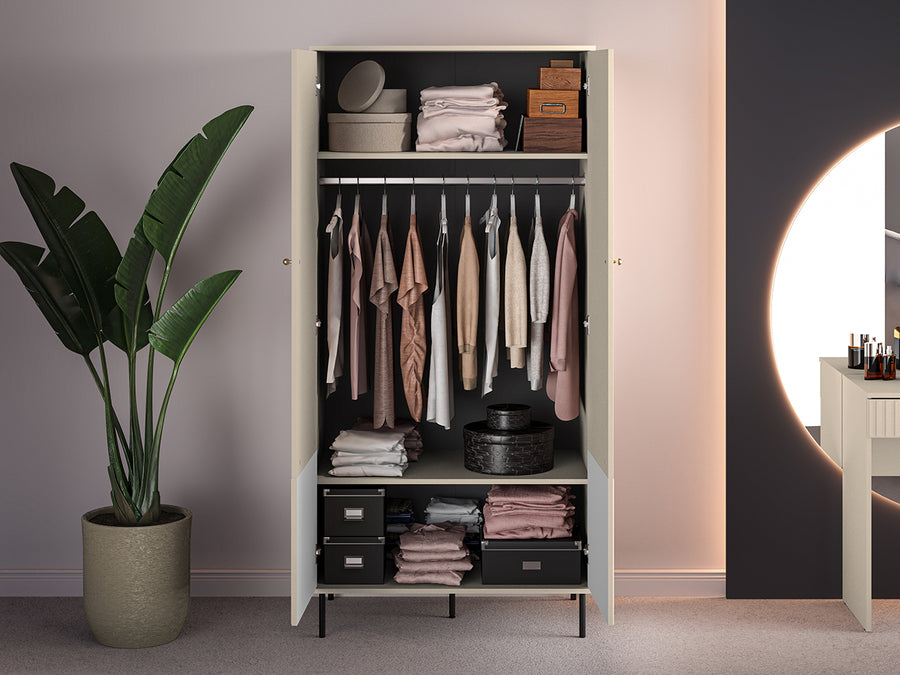 Kleiderschrank – SOPHIE 01 – Moderner Garderobenschrank mit MDF-Front