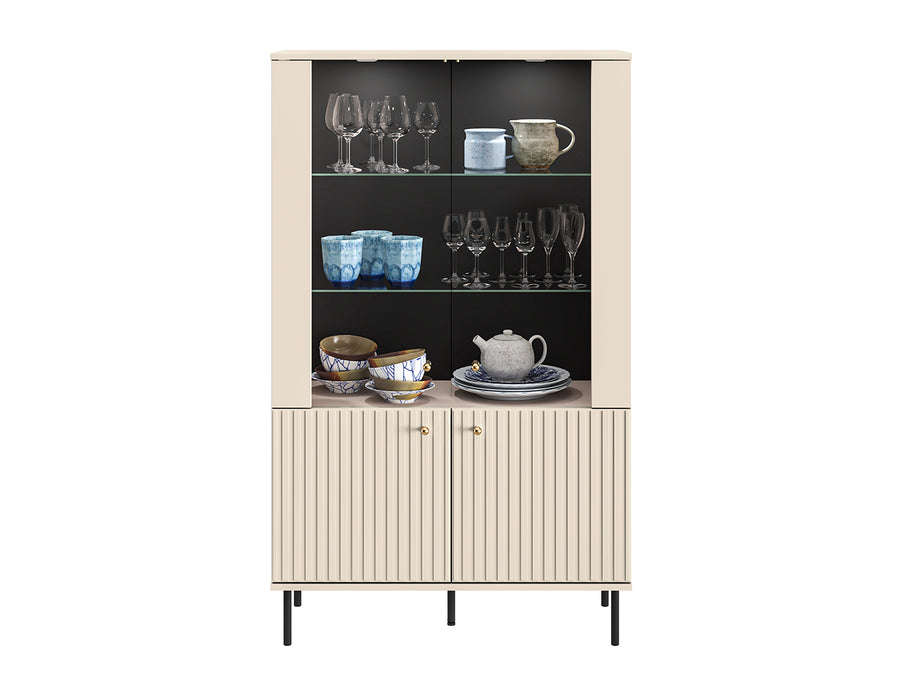 Vitrine – SOPHIE 03 – Moderne Standvitrine mit Glasfront und Beleuchtung