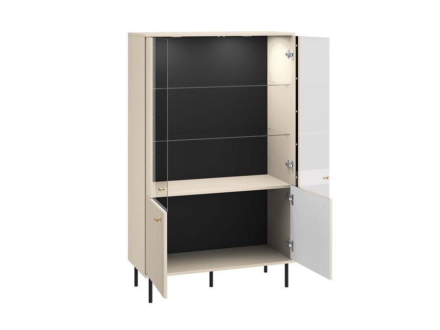Vitrine – SOPHIE 03 – Moderne Standvitrine mit Glasfront und Beleuchtung