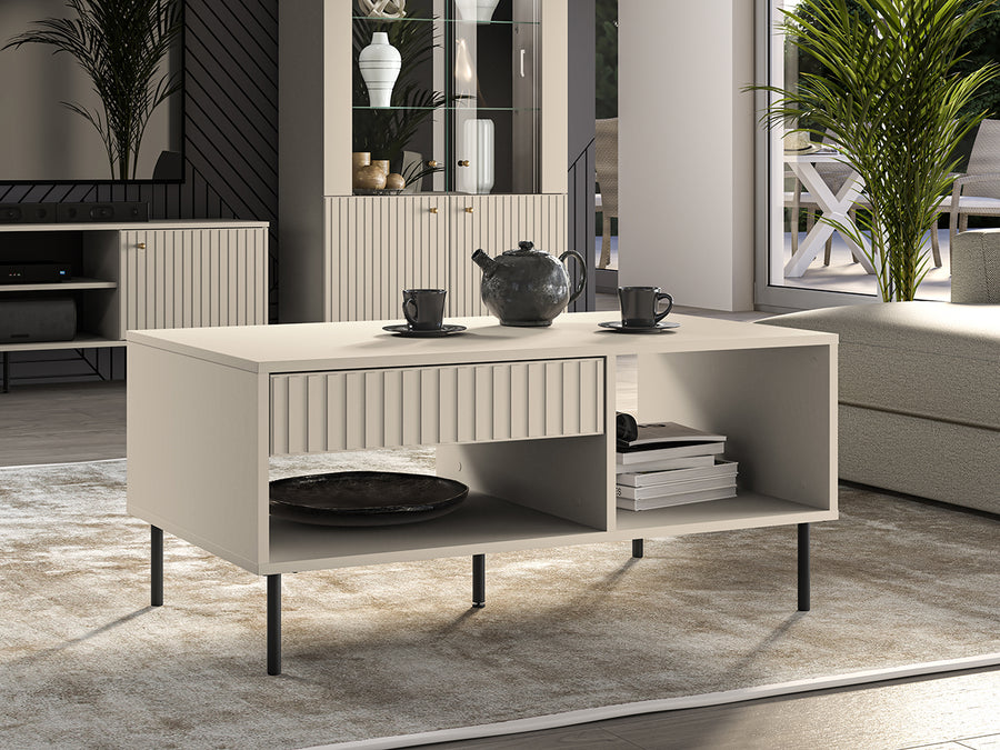 Couchtisch – SOPHIE 10 – Moderner Wohnzimmertisch mit Stauraum