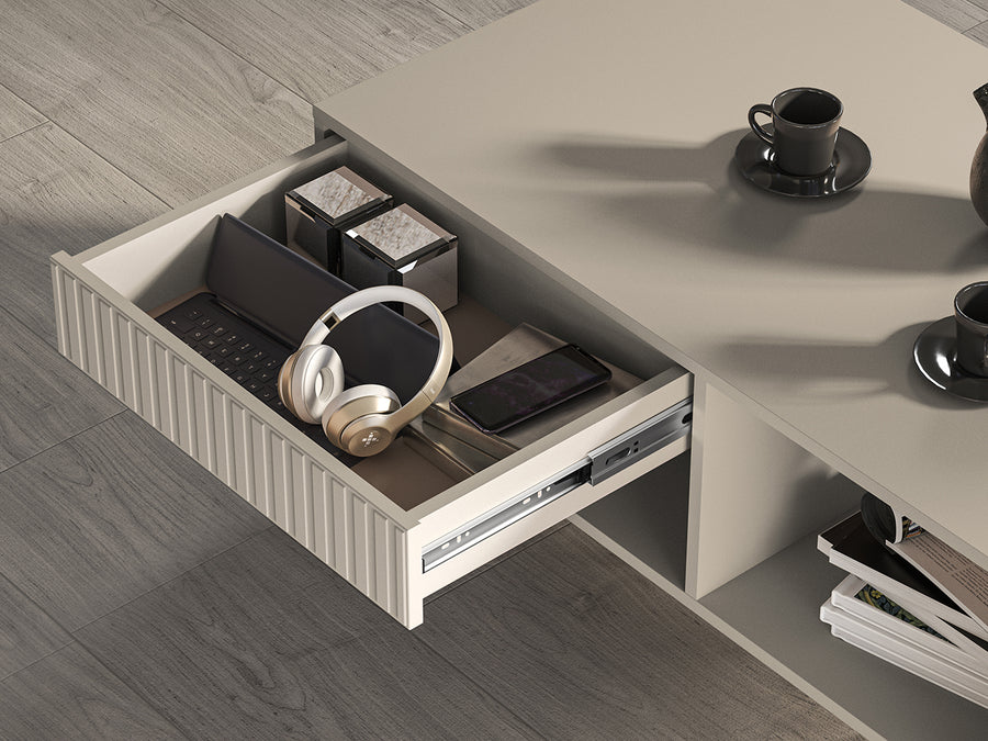Couchtisch – SOPHIE 10 – Moderner Wohnzimmertisch mit Stauraum