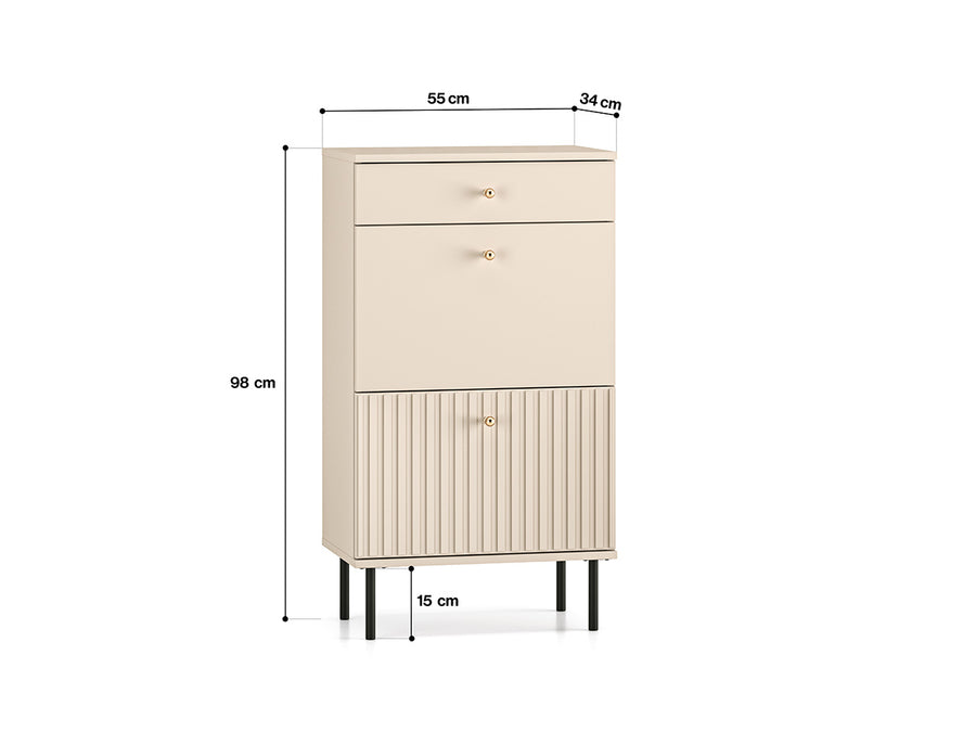 Schuhschrank – SOPHIE 13 – Moderner Flurschrank mit eleganter Frontgestaltung