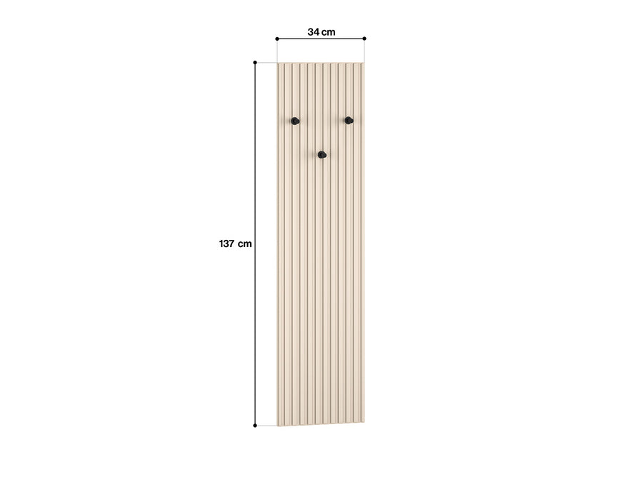 Wandgarderobe – SOPHIE – Moderner Flurgarderobenpaneel mit Haken