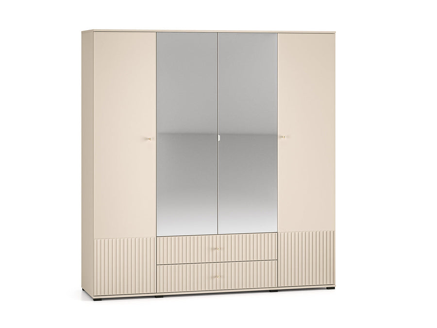 Kleiderschrank – SOPHIE 23 – Moderner Drehtürenschrank mit Spiegel und MDF-Front