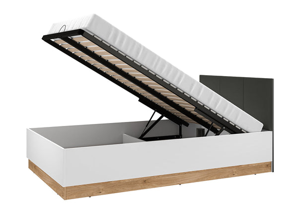 Bett - (TORINO) - 126 cm - Modernes Bett mit Stauraum