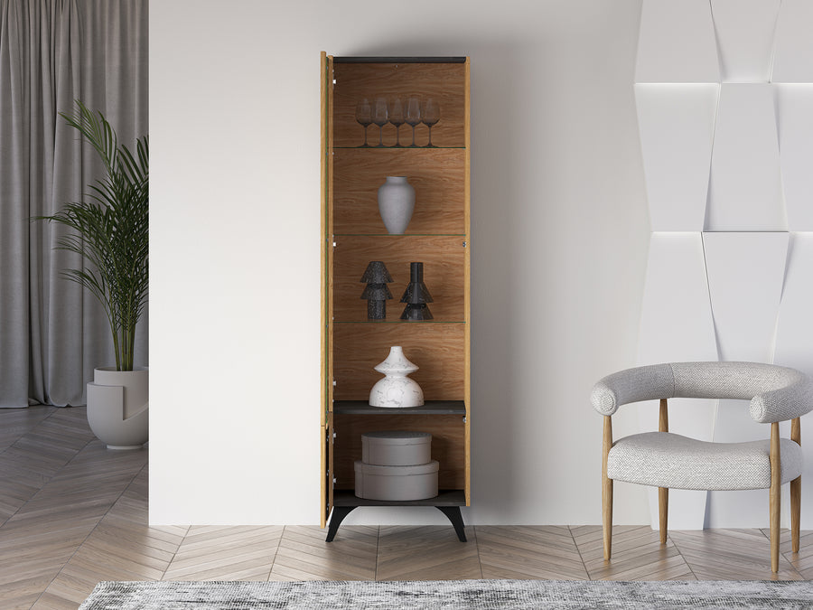 Standvitrine – TOSCANIA 02 – Modernes Design mit eleganter Glasfront