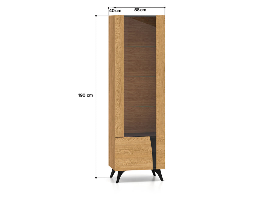 Standvitrine – TOSCANIA 02 – Modernes Design mit eleganter Glasfront