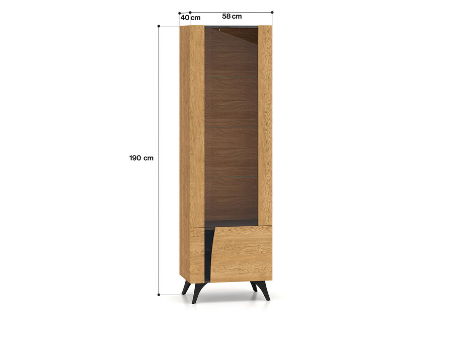 Standvitrine – TOSCANIA 02 – Modernes Design mit eleganter Glasfront