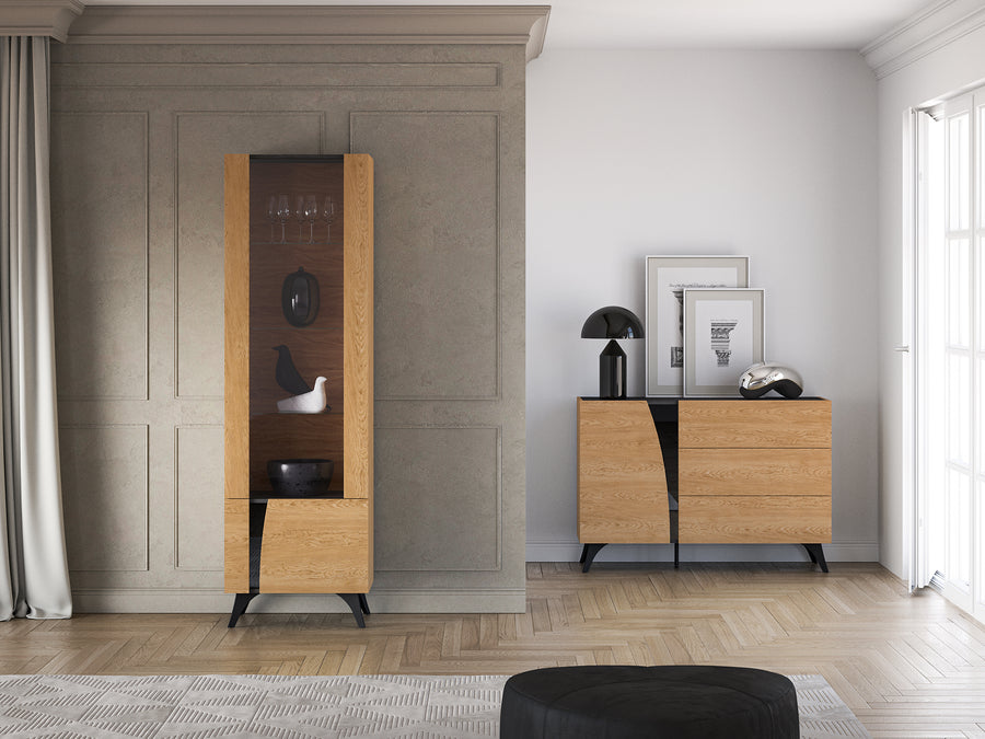 Standvitrine – TOSCANIA 02 – Modernes Design mit eleganter Glasfront