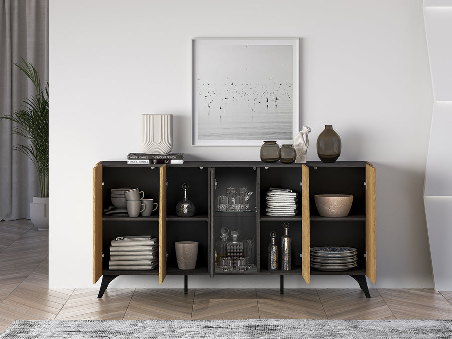 Sideboard – TOSCANIA 04 – Moderner Stauraum mit eleganter Holzoptik