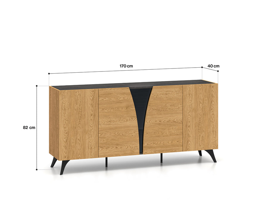 Sideboard – TOSCANIA 04 – Moderner Stauraum mit eleganter Holzoptik