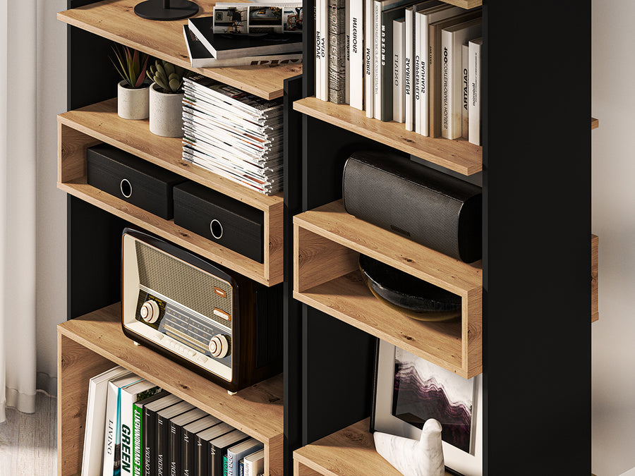 Regal – TRIS 02 – Modernes Standregal mit Holzoptik