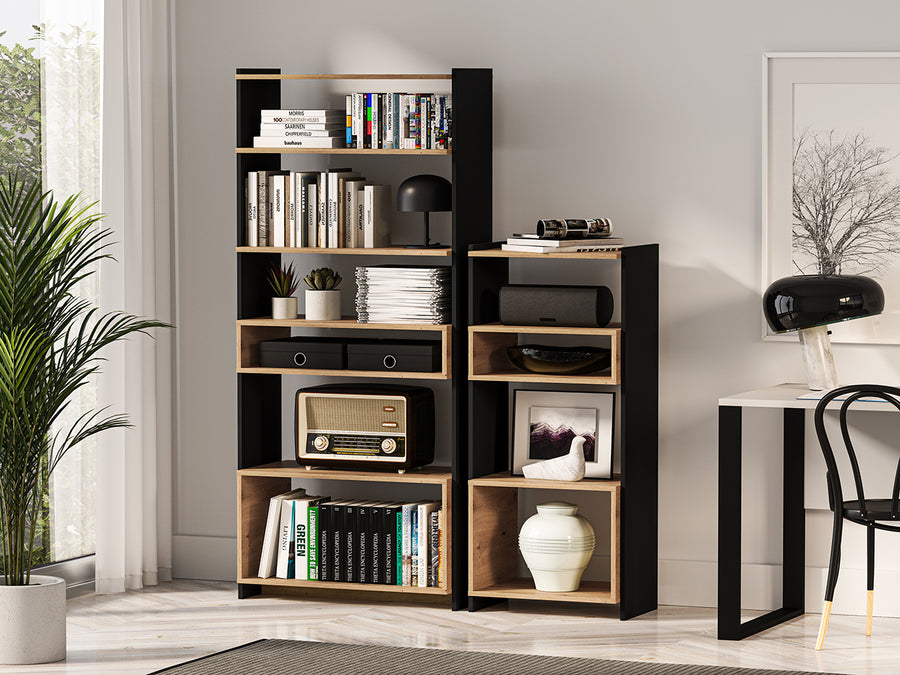 Regal – TRIS 04 – Großes Standregal mit Holzoptik