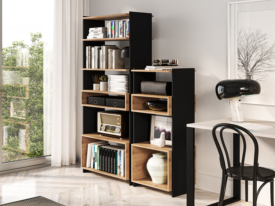 Regal – TRIS 04 – Großes Standregal mit Holzoptik