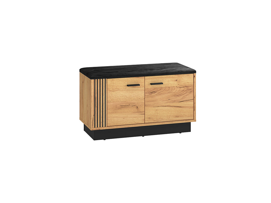Schuhschrank – VASCO – Modern mit Gold Craft Oak Front