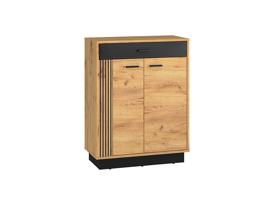 Schuhschrank – VASCO – Modern mit Gold Craft Oak Front