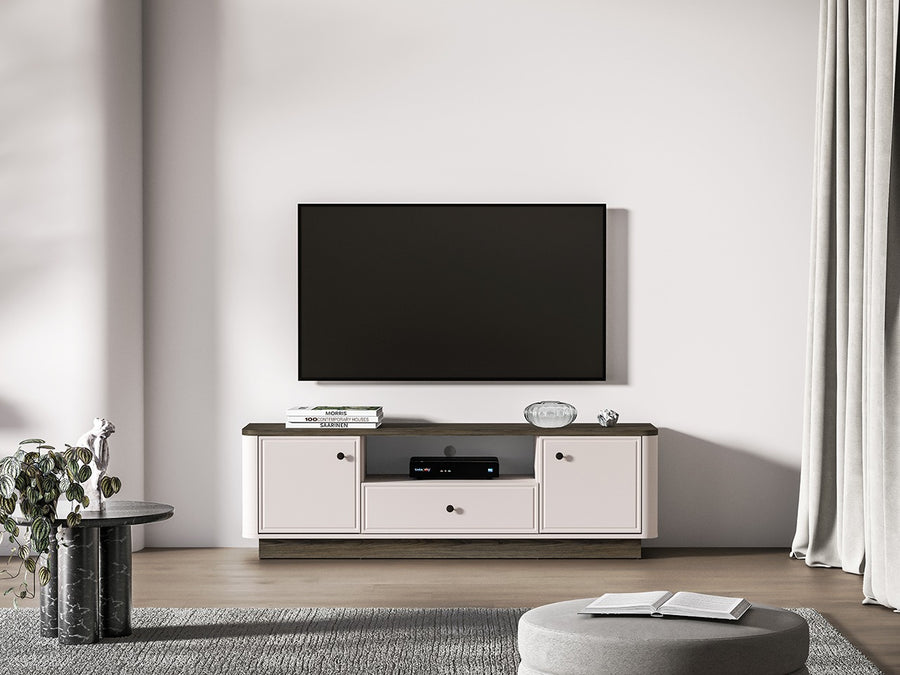 TV Lowboard – VILAVIO 05 – Elegantes Mediacenter mit sanften Rundungen