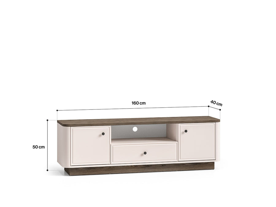 TV Lowboard – VILAVIO 05 – Elegantes Mediacenter mit sanften Rundungen