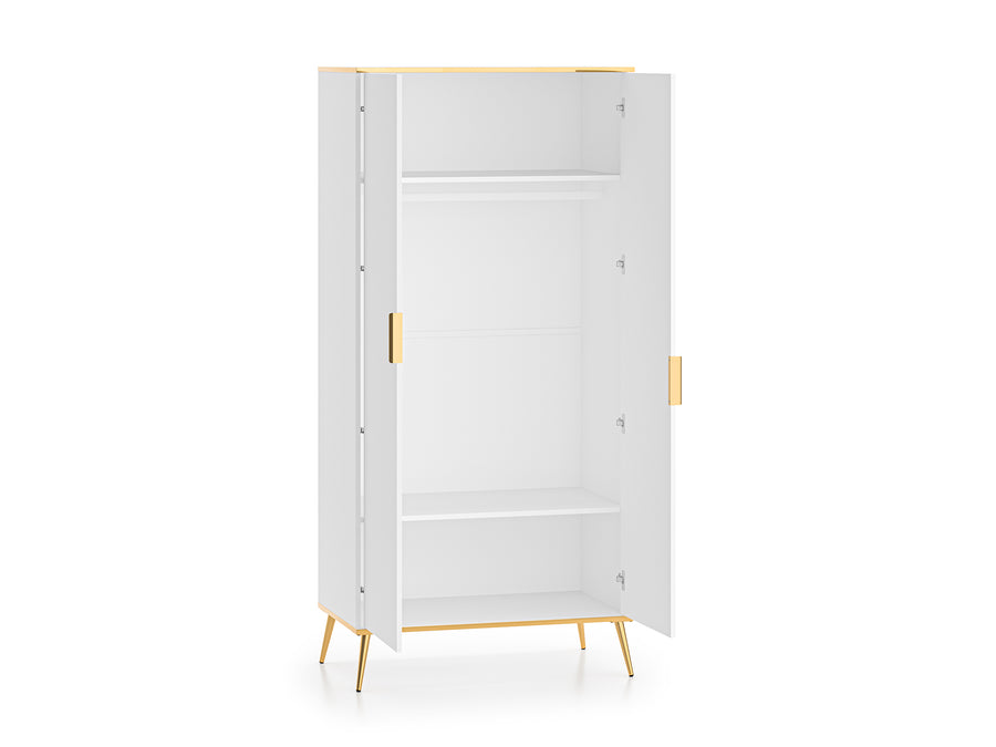 Kleiderschrank – VITERBO 01 – Moderner Drehtürenschrank mit Stauraum