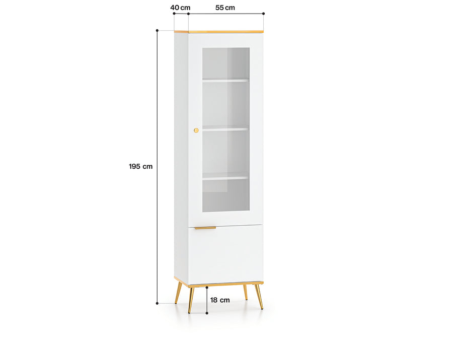 Vitrine – VITERBO 02 & 03 – Moderner Glasvitrinenschrank mit Stauraum